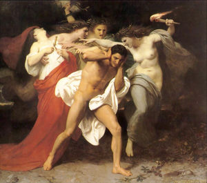 Orestes perseguido polas furias, cadro de William Adolphe Bouguereau